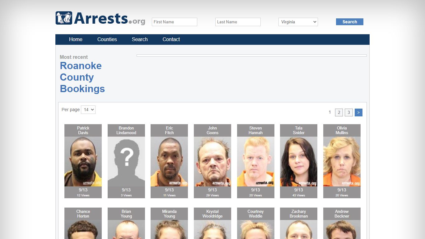 Roanoke County Arrests and Inmate Search